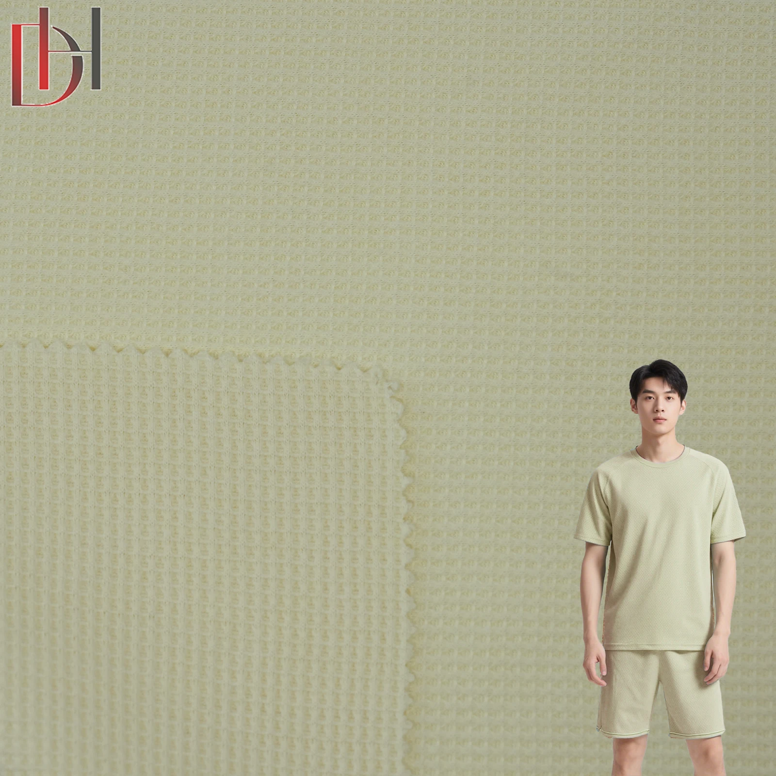 2025 New Design 250gsm Organic Cotton Poplin Waffle Fabric Combed Yarn for Home Decor Voile Woven Fabric 831