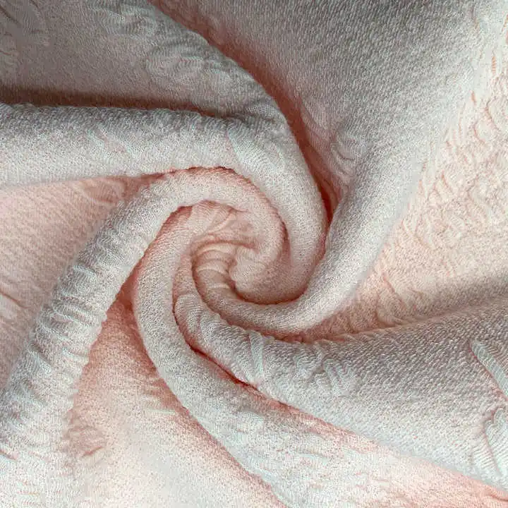 Factory Wholesale & Custom High Quality Jacquard Fabric, 95% Polyester 5% Spandex, for Clothing & Blankets 380