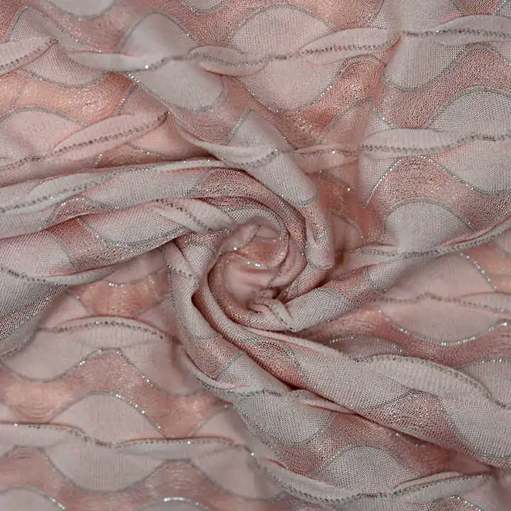 High End Jacquard Fabric 95% Polyester 5% Spandex Custom Made Yarn Dyed Pattern for Dress Wholesale 470