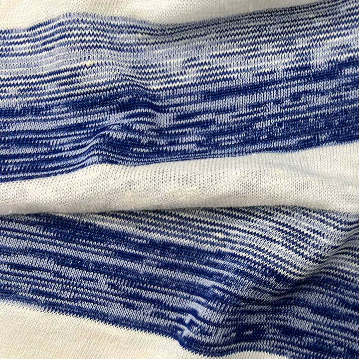 Guangdong Manufacturers' Linen Yarn-Dyed Breathable Brocade Fabric Low-Cost Double Faced Knitted Clothing Material Stretch Bags 448