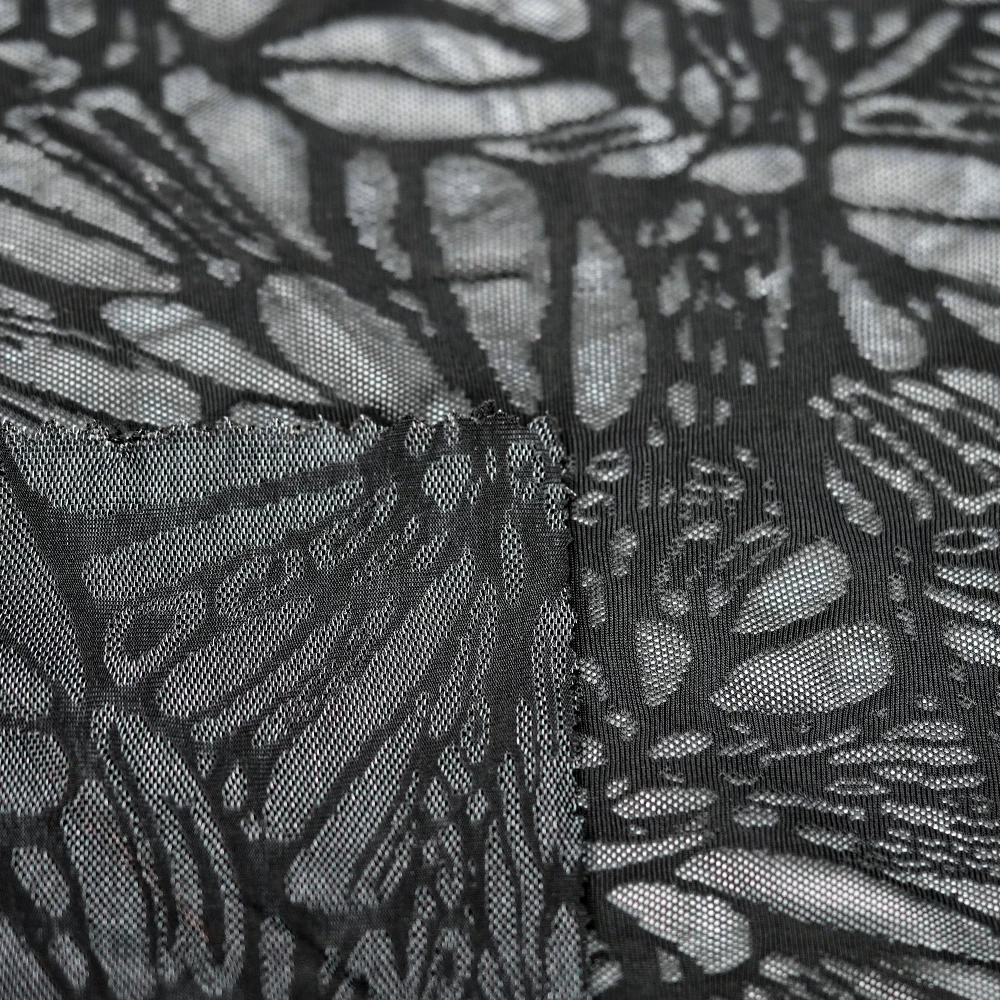 Customized White and Black Wedding Dress and Lace Formal Dress Spandex Ice Silk Petal Clothing Fabric Factory 246