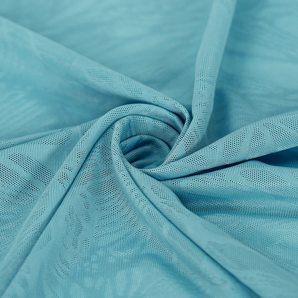 Factory Wholesale Customized High Quality 88% Polyester 12% Spandex Ice Silk Petal Jacquard Fabric for Clothing 455