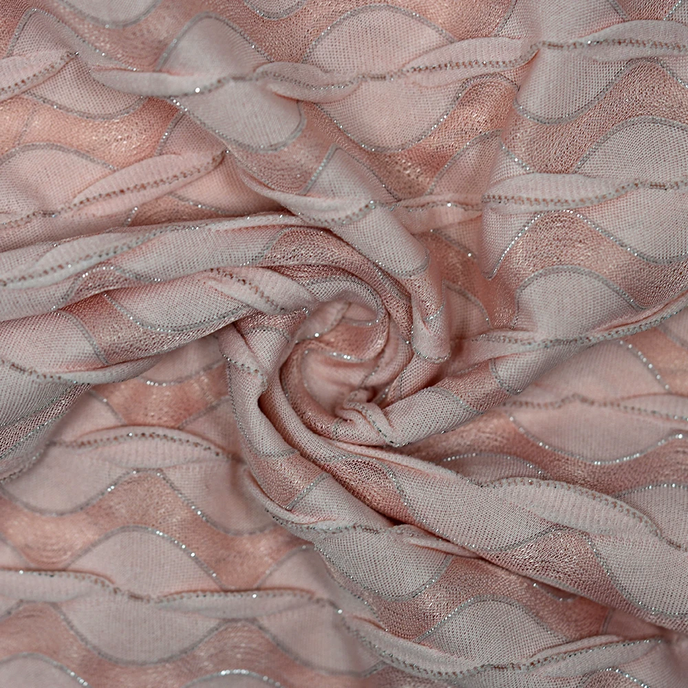 High-end Customized Jacquard Fabric 95% Polyester 5% Spandex Available for Wholesale 532