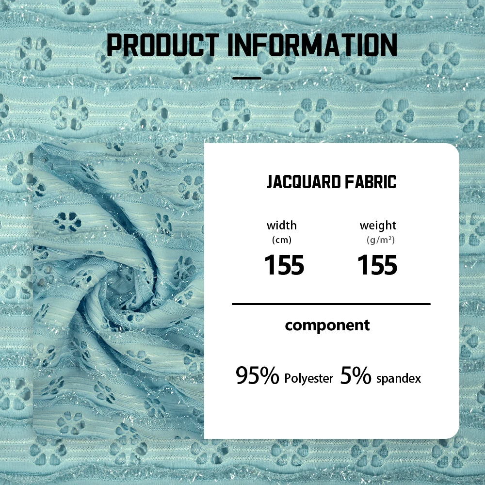 High-end Customized Jacquard Fabric 95% Polyester 5% Spandex Available for Wholesaler 891