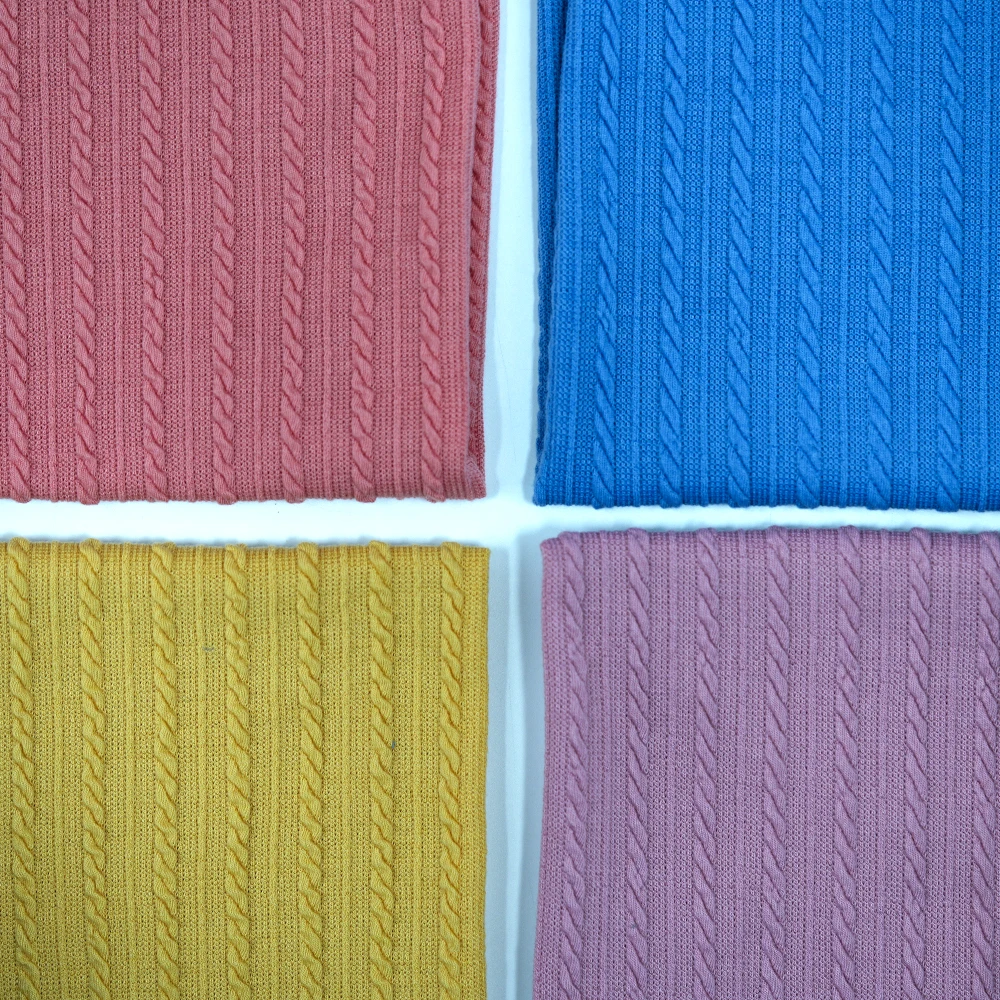 High-end Customized Jacquard Fabric Double Layer Small Bubble 95% Polyester 5% Spandex Available for Wholesale 462