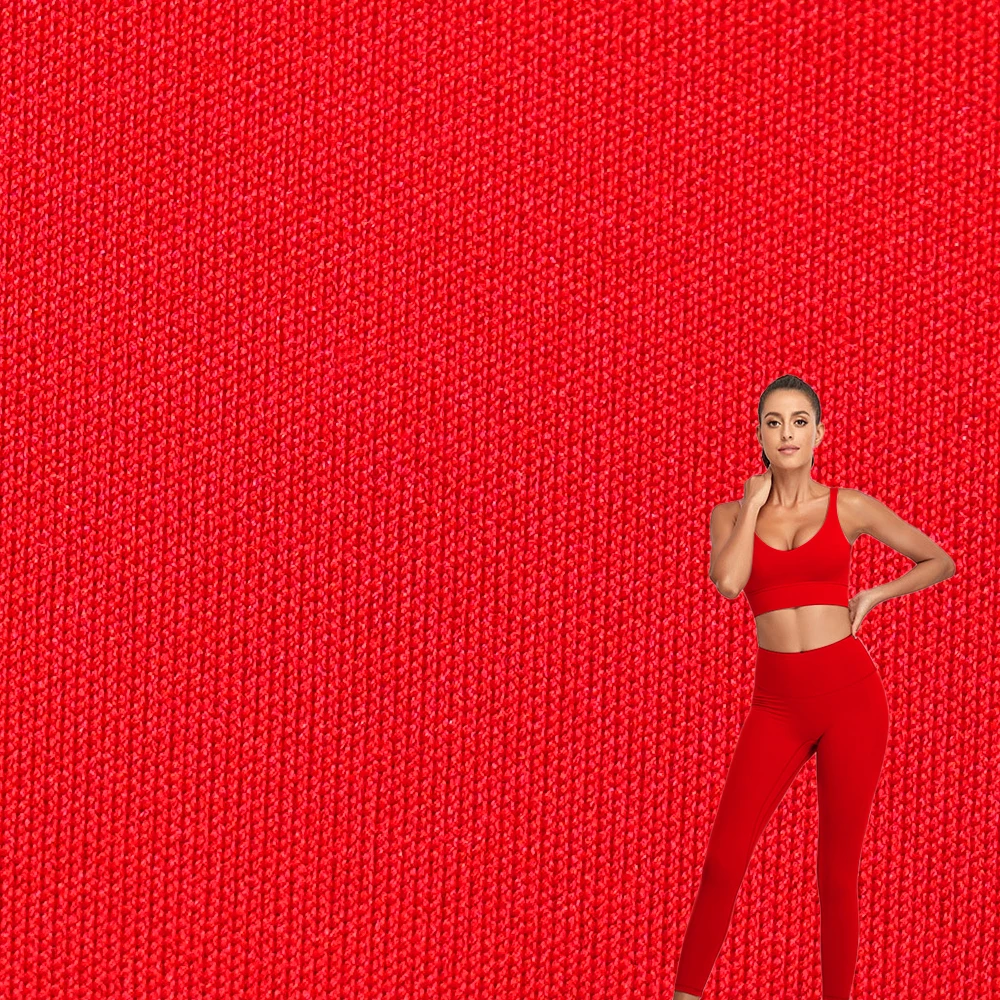 High Quality 100% Polyester Elastic Yoga Clothing Fabric Comfortable and Skin-Friendly 204
