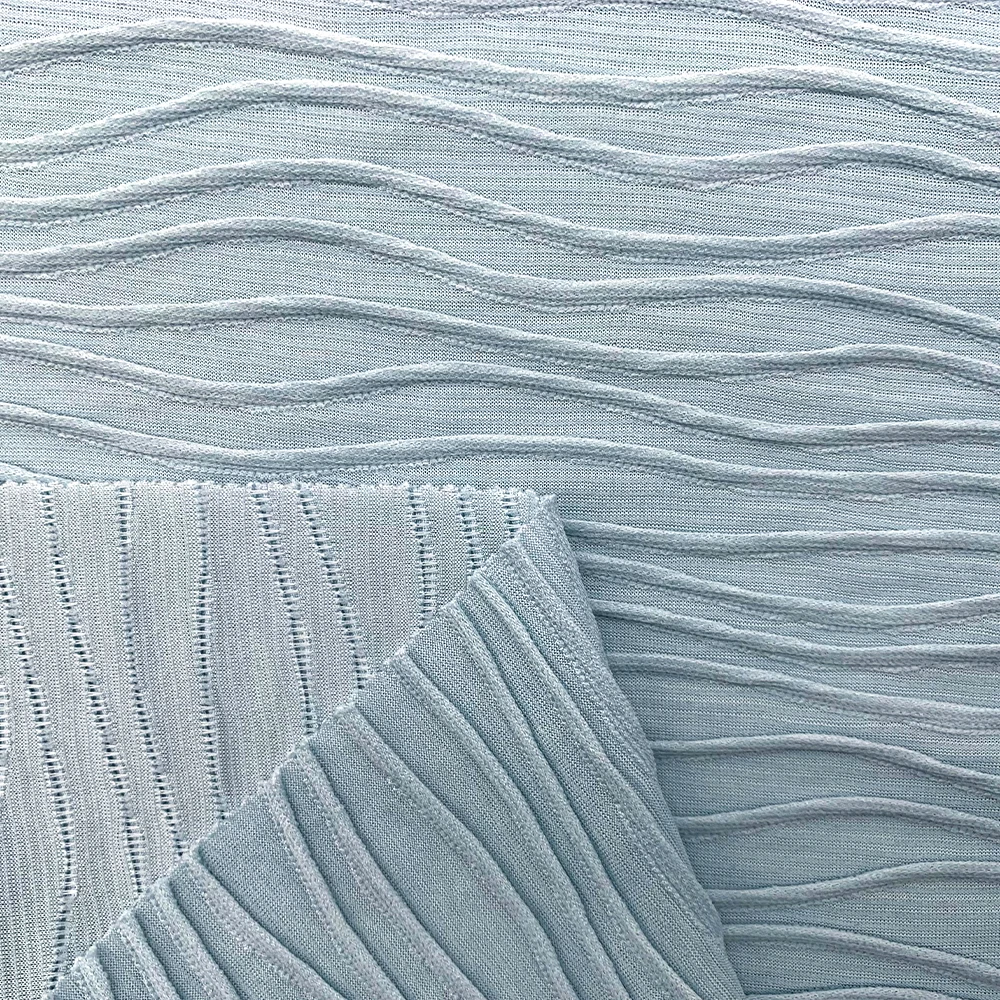 High Quality Jacquard Knitted Fabric 95% Polyester 5% Spandex Stretchy Organic for Girls' Garments 872