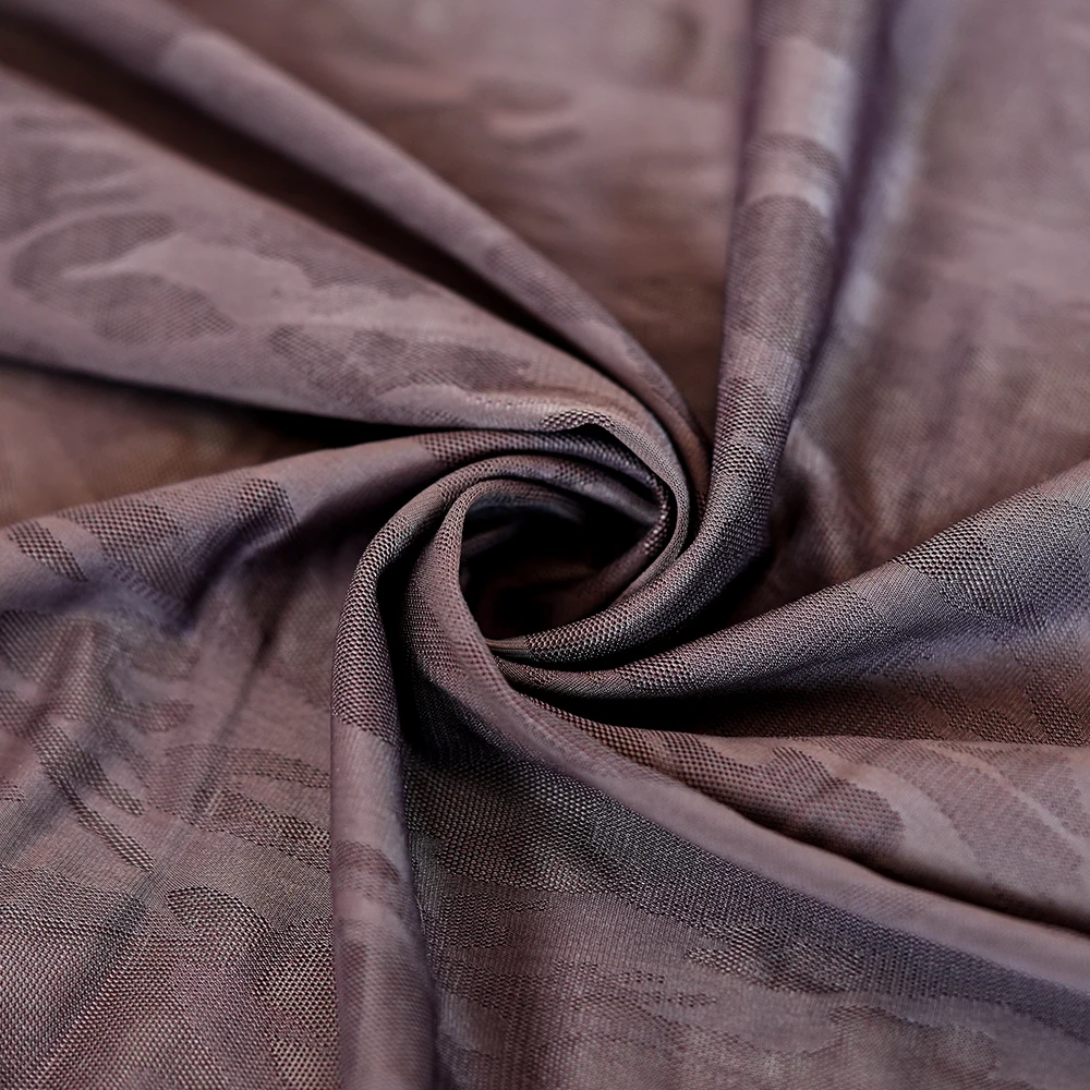 Manufacturers Wholesale Customized High Quality 88% Polyester 12% Spandex Ice Silk Camouflage Jacquard Clothing Fabric 516